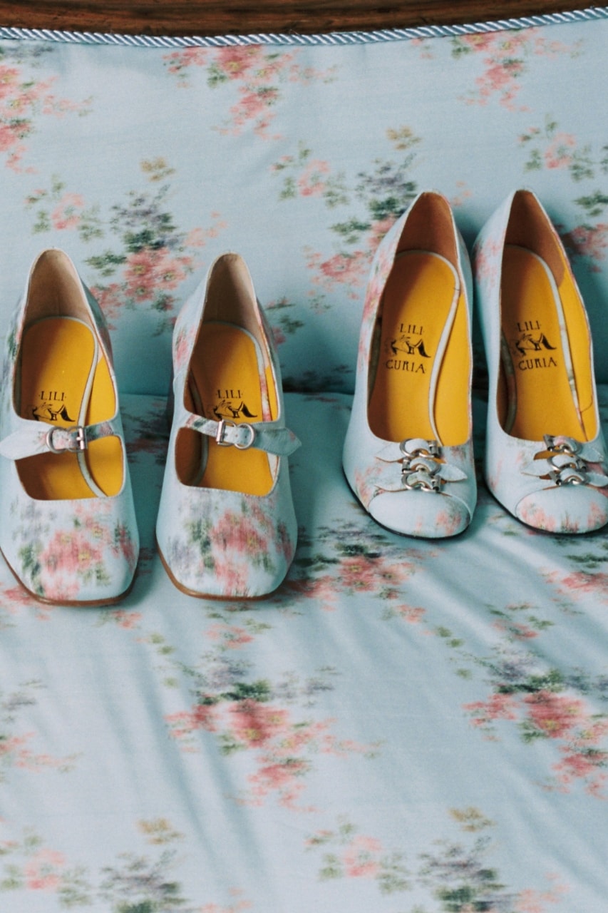 Lili Curia, footwear, shoes, heels, ballet flats, sneakers, campaigns, fashion, floral, jacquard print