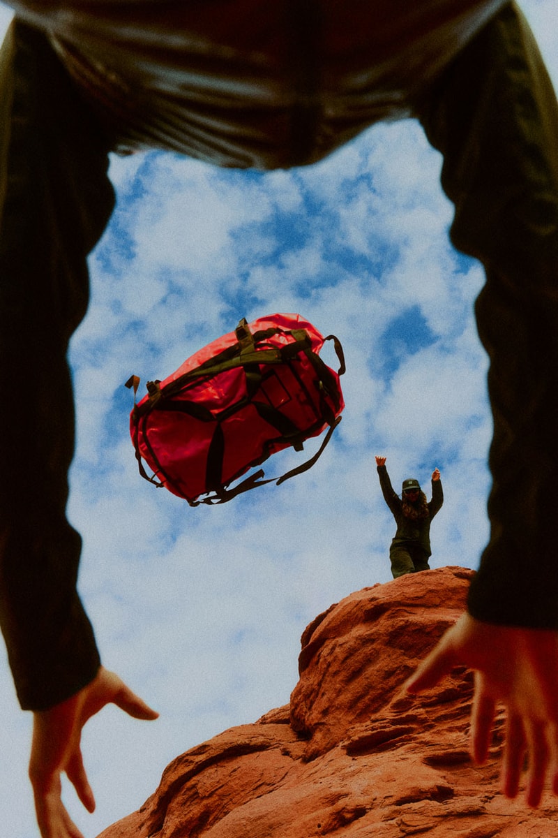 the north face base camp duffel bag camping campaign 40 years anniversary do your worst expeditions summit gold tnf red metal pink trek trail 
