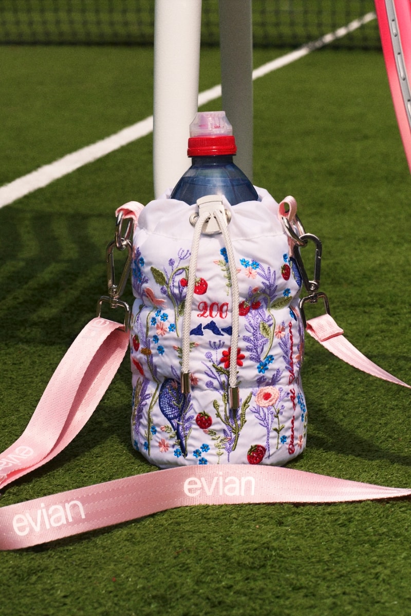 evian, bottle bags, water bottle, accessories, bags, artist, designer, art