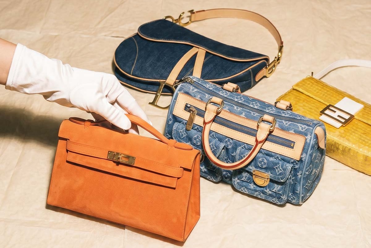 vestiaire collective, vintage bags, archive, fendi baguette, chanel flap, balenciaga city bag