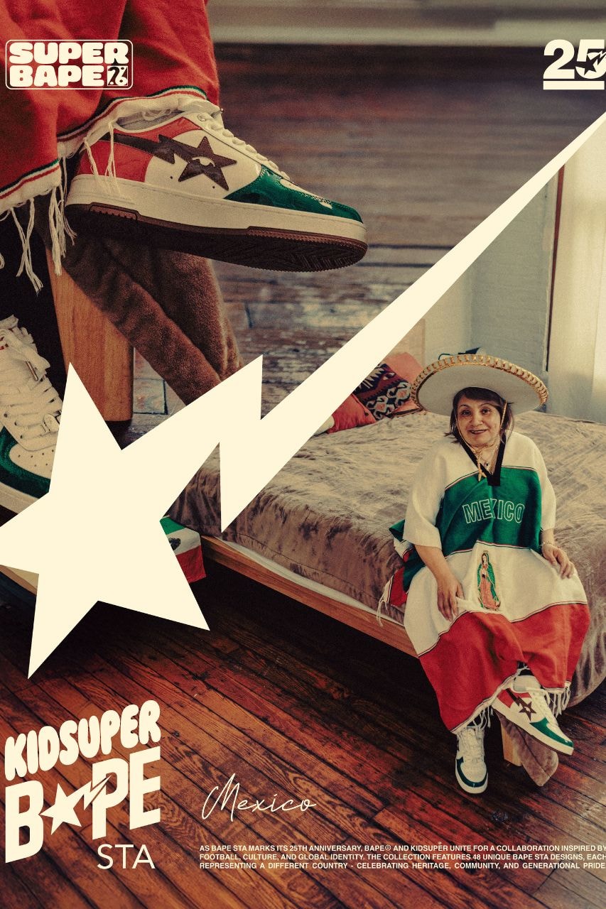 KidSuper, A BATHING APE, BAPE, Sneakers, BAPE STA, World Cup, Soccer, Footwear, Collaborations, Sneaker Drops, Sneaker News, Fashion, Streetwear