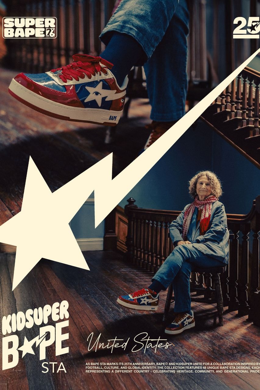 KidSuper, A BATHING APE, BAPE, Sneakers, BAPE STA, World Cup, Soccer, Footwear, Collaborations, Sneaker Drops, Sneaker News, Fashion, Streetwear