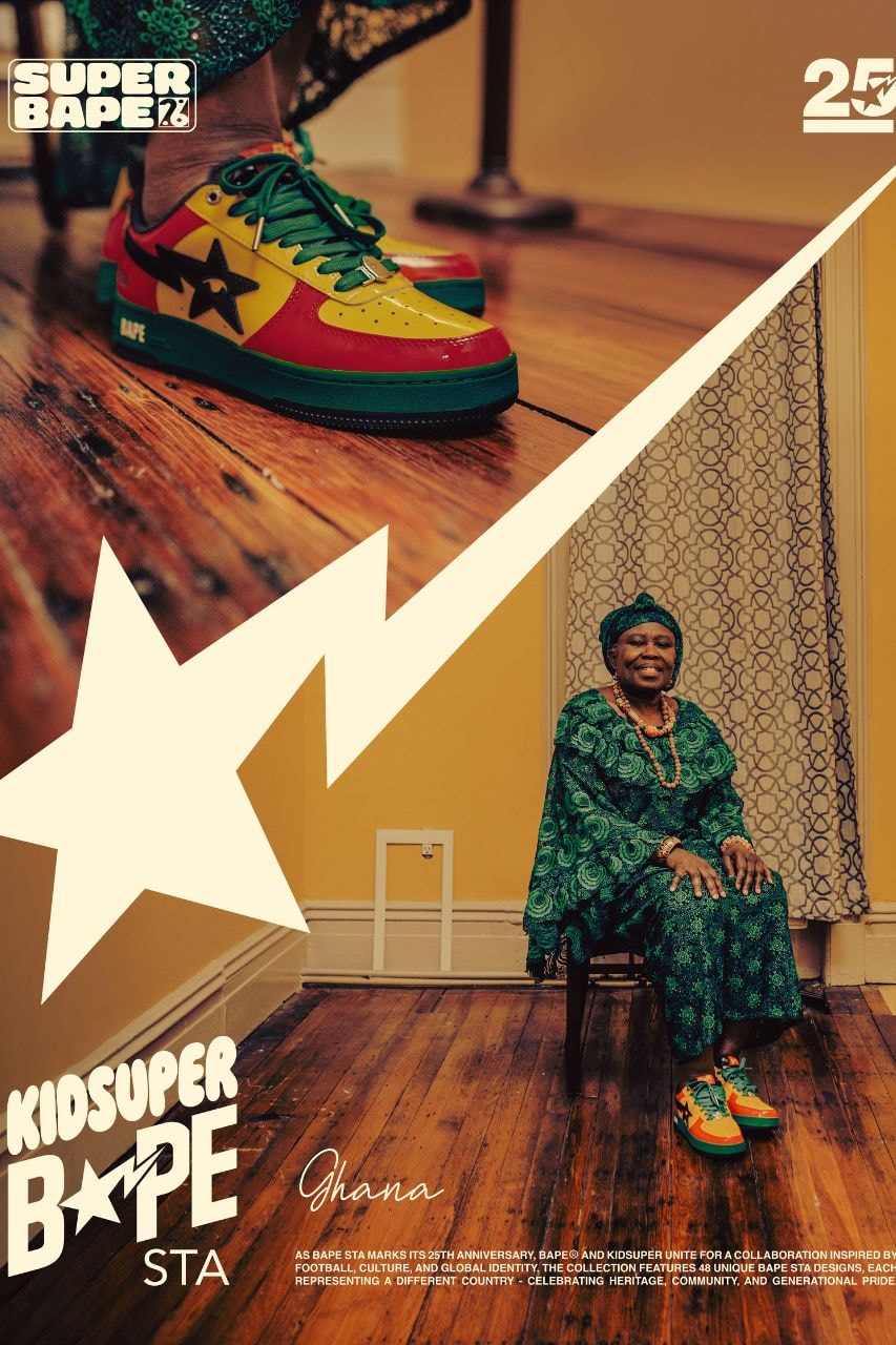 KidSuper, A BATHING APE, BAPE, Sneakers, BAPE STA, World Cup, Soccer, Footwear, Collaborations, Sneaker Drops, Sneaker News, Fashion, Streetwear