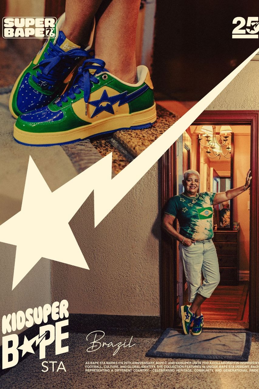 KidSuper, A BATHING APE, BAPE, Sneakers, BAPE STA, World Cup, Soccer, Footwear, Collaborations, Sneaker Drops, Sneaker News, Fashion, Streetwear