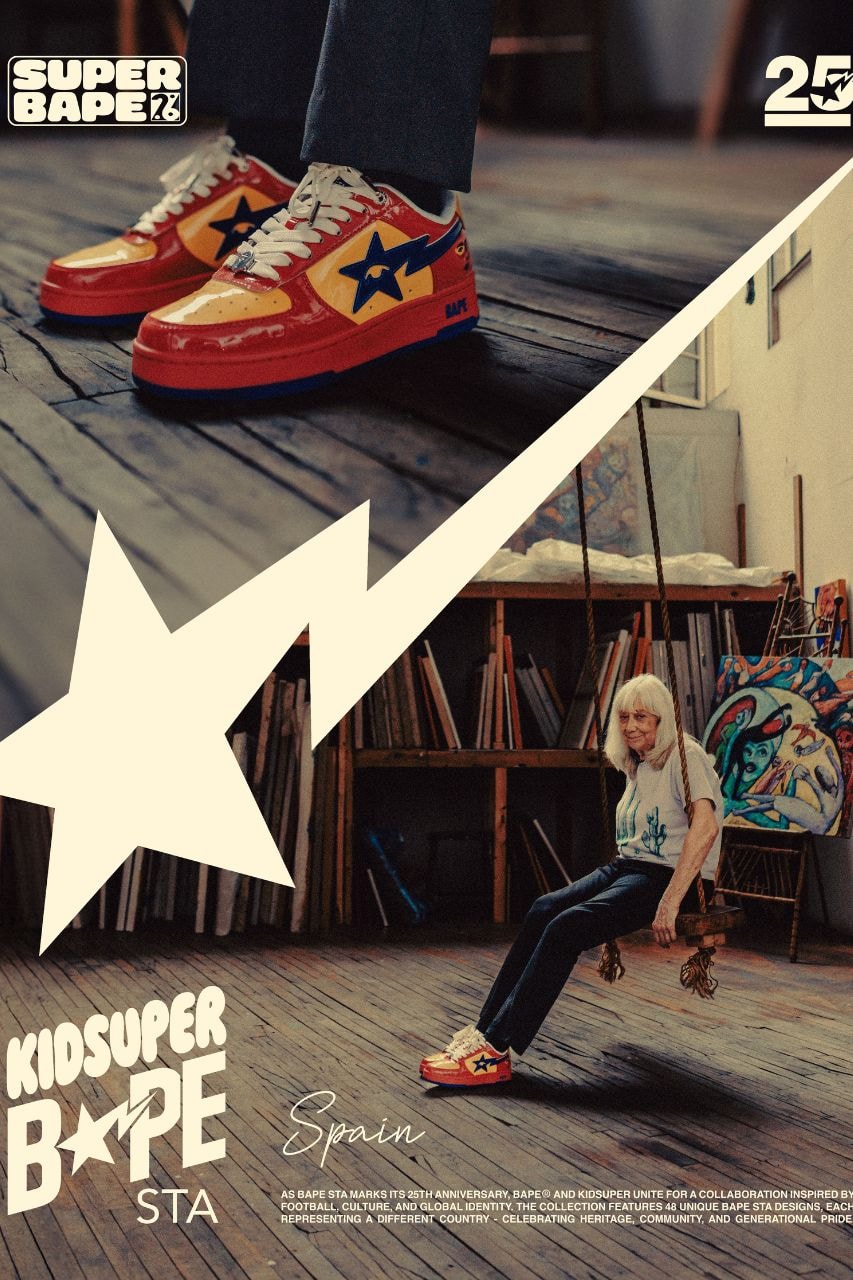 KidSuper, A BATHING APE, BAPE, Sneakers, BAPE STA, World Cup, Soccer, Footwear, Collaborations, Sneaker Drops, Sneaker News, Fashion, Streetwear