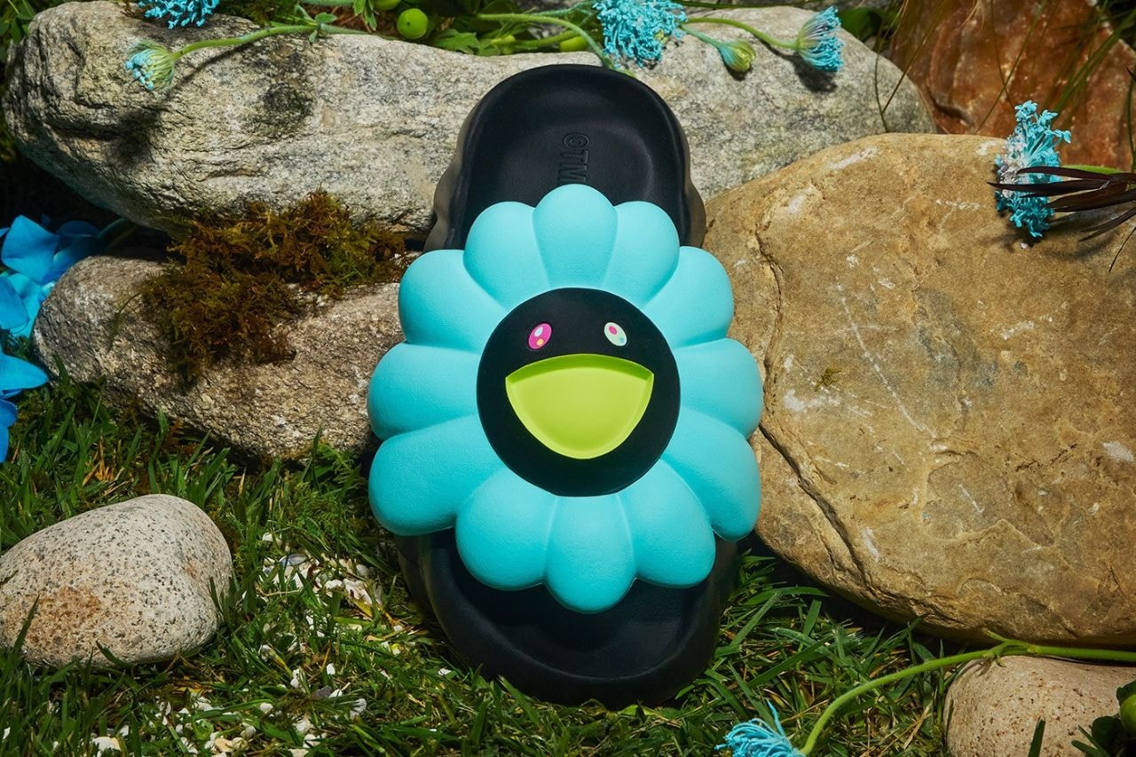 Takashi Murakami, Ohana Hatake, Slides, Summer, Slippers, Sandals, Footwear, Art, Artists, Fashion, Japan, Japanese brands, Japanese artists, Flowers