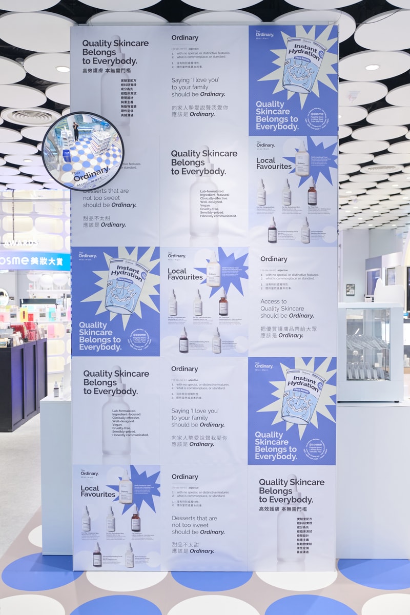 The Ordinary, Pop-Ups, Skincare, Mini Mart, Hong Kong