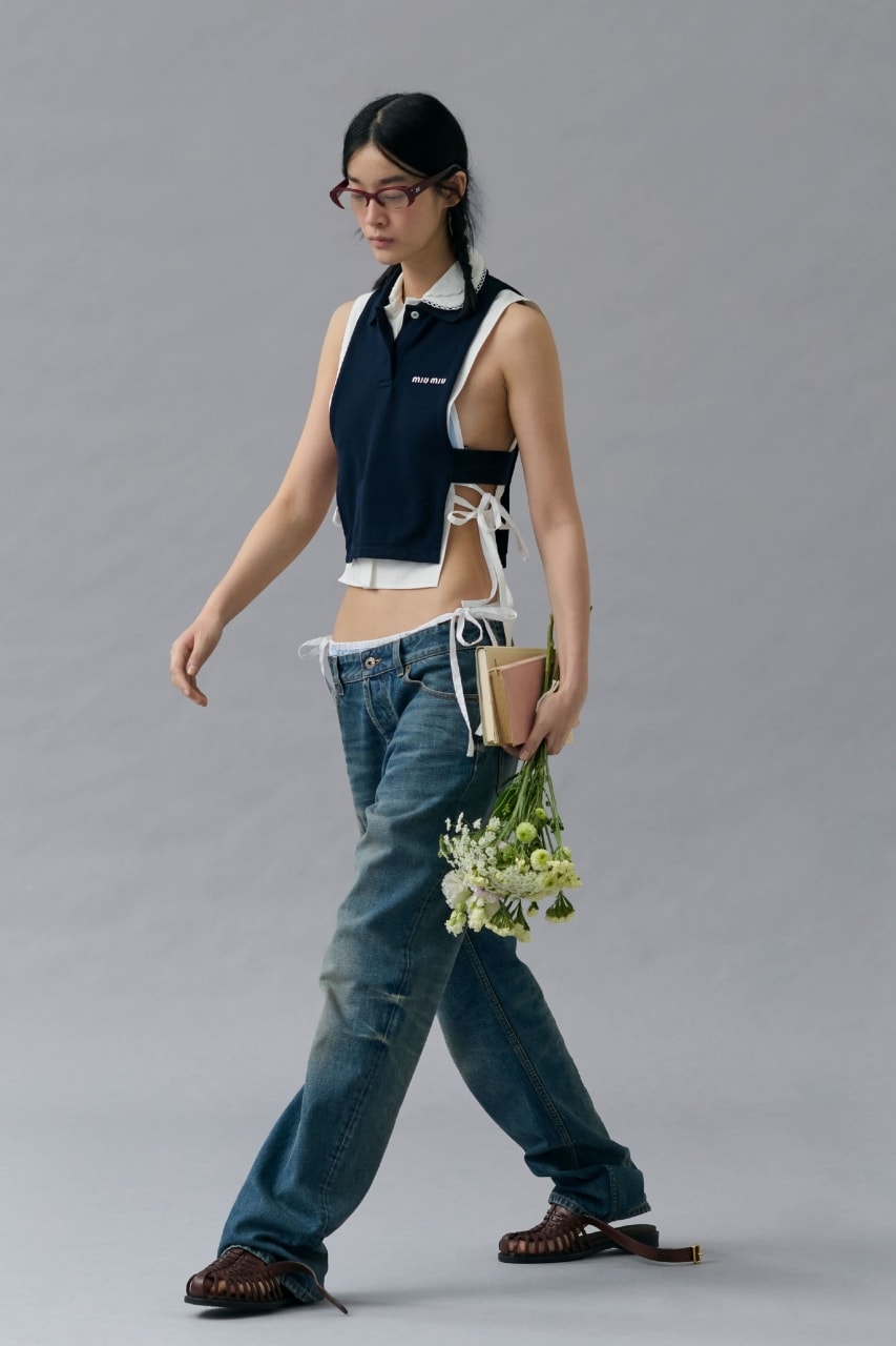 miu miu, denim, jeans, collection, selection, models, fashion, vintage, nineties, fashion, campaigns