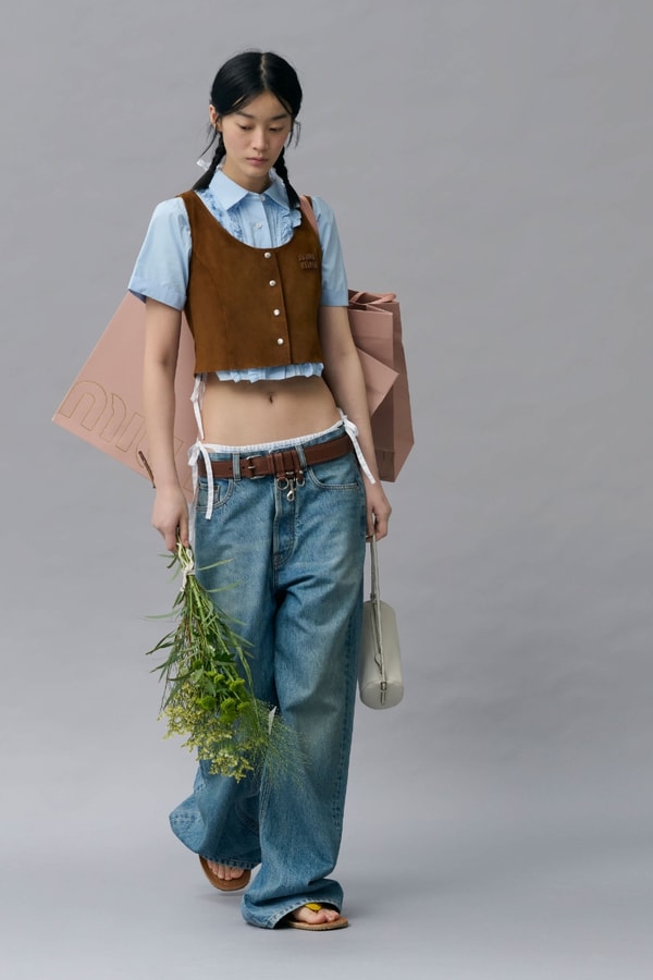 miu miu, denim, jeans, collection, selection, models, fashion, vintage, nineties, fashion, campaigns