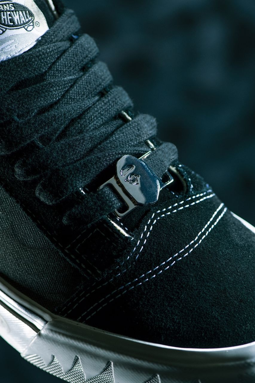 Vans BAPE Sneakers Footwear Collaborations Sneaker Drops Sneaker News Vans Knu Skool Streetwear Footwear News A Bathing Ape Fashion