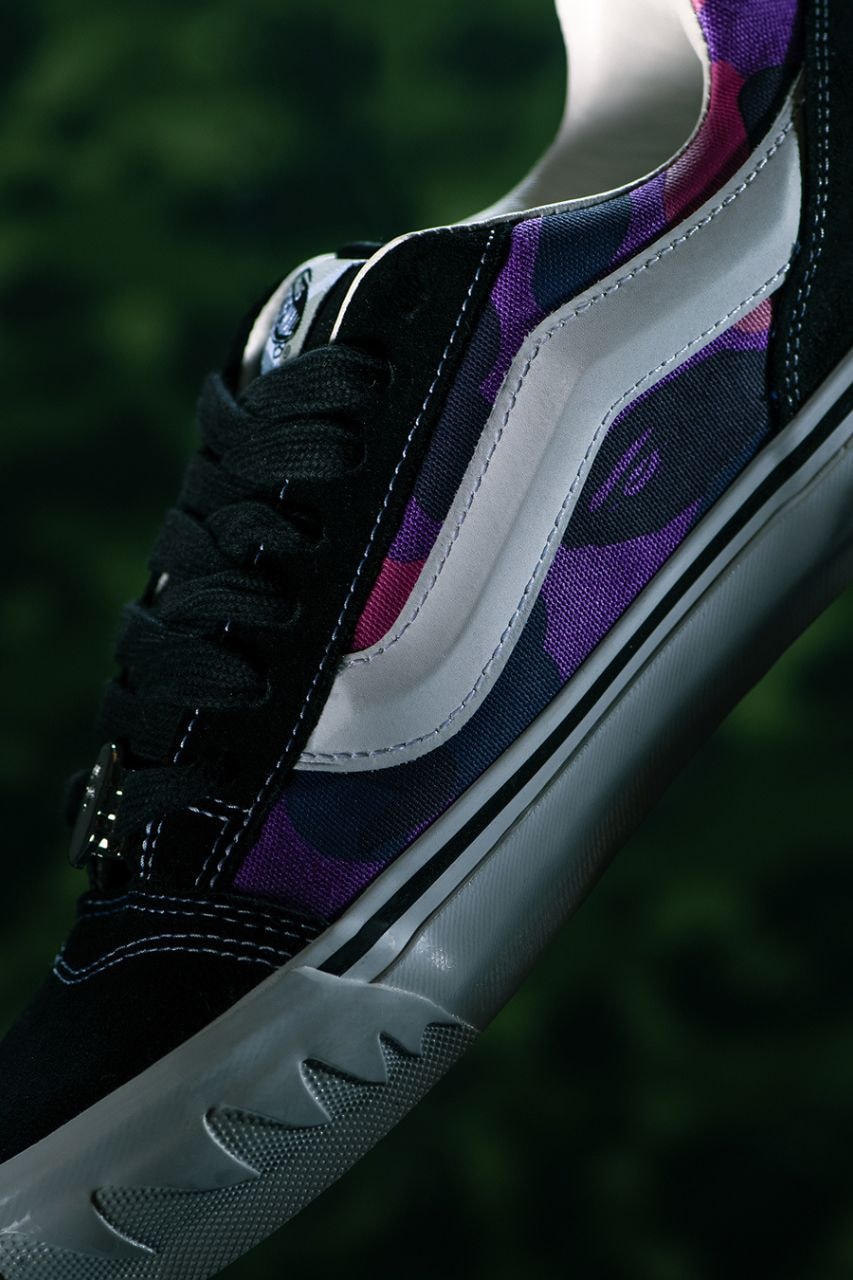 Vans BAPE Sneakers Footwear Collaborations Sneaker Drops Sneaker News Vans Knu Skool Streetwear Footwear News A Bathing Ape Fashion
