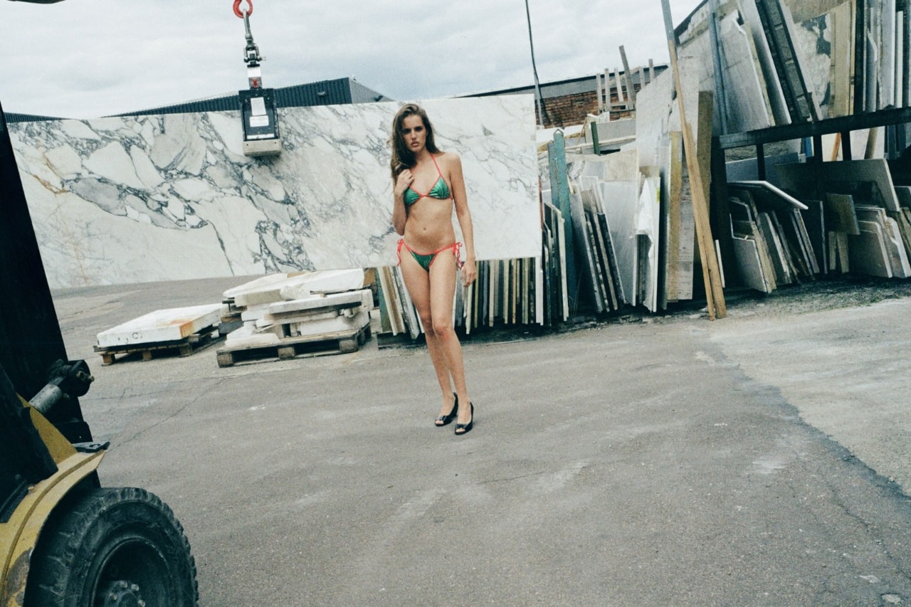 Nii hai, y2k, swimwear, bikinis, wired headphones, swimsuit, small brands, models
