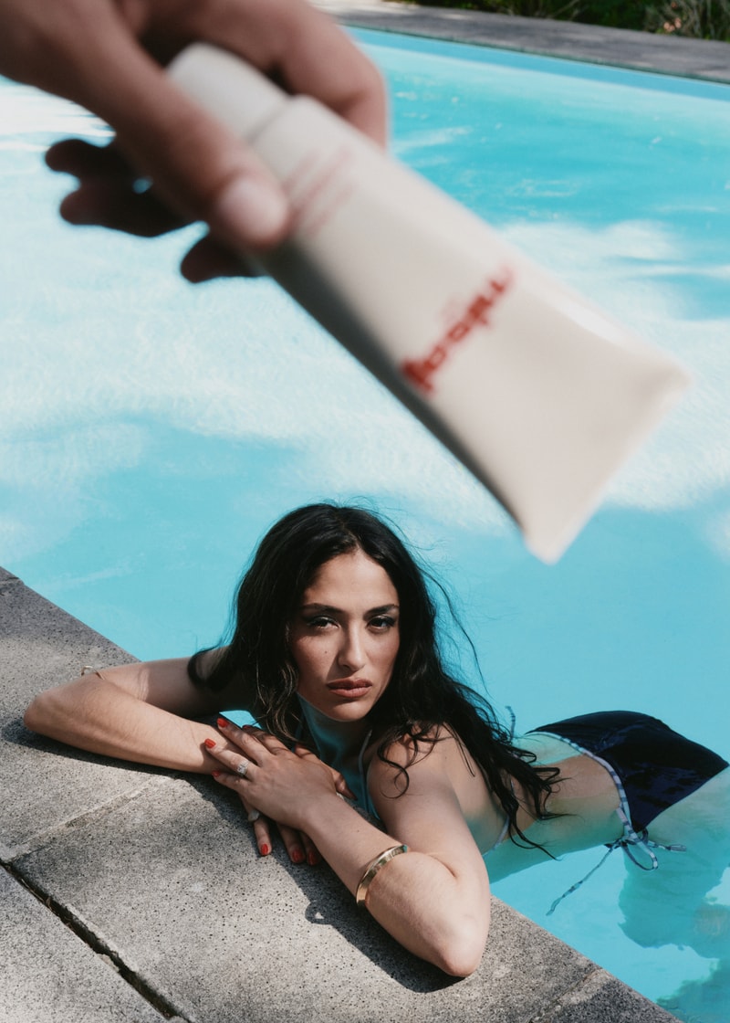 paris brand skincare, glow hand cream, mosquito protection, flies, summer, white tube, red logo