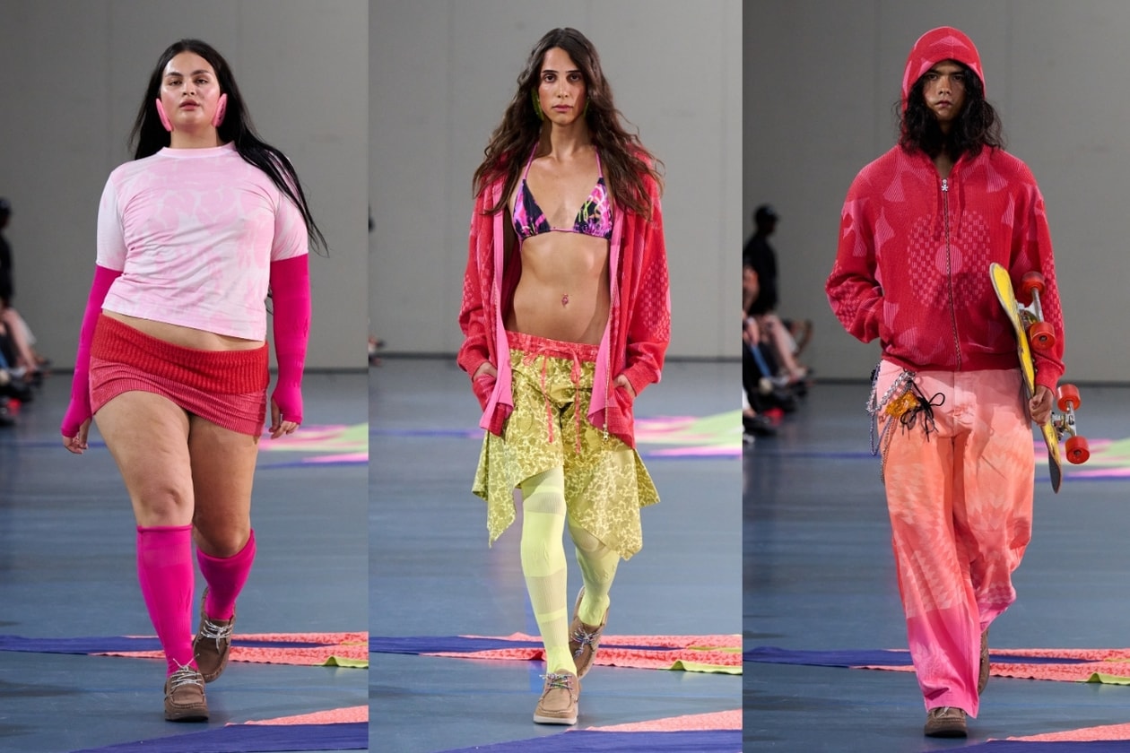 copenhagen, runway. denmark, models, sheer, lace dresses, turquoise, alana hadid, aquamarine