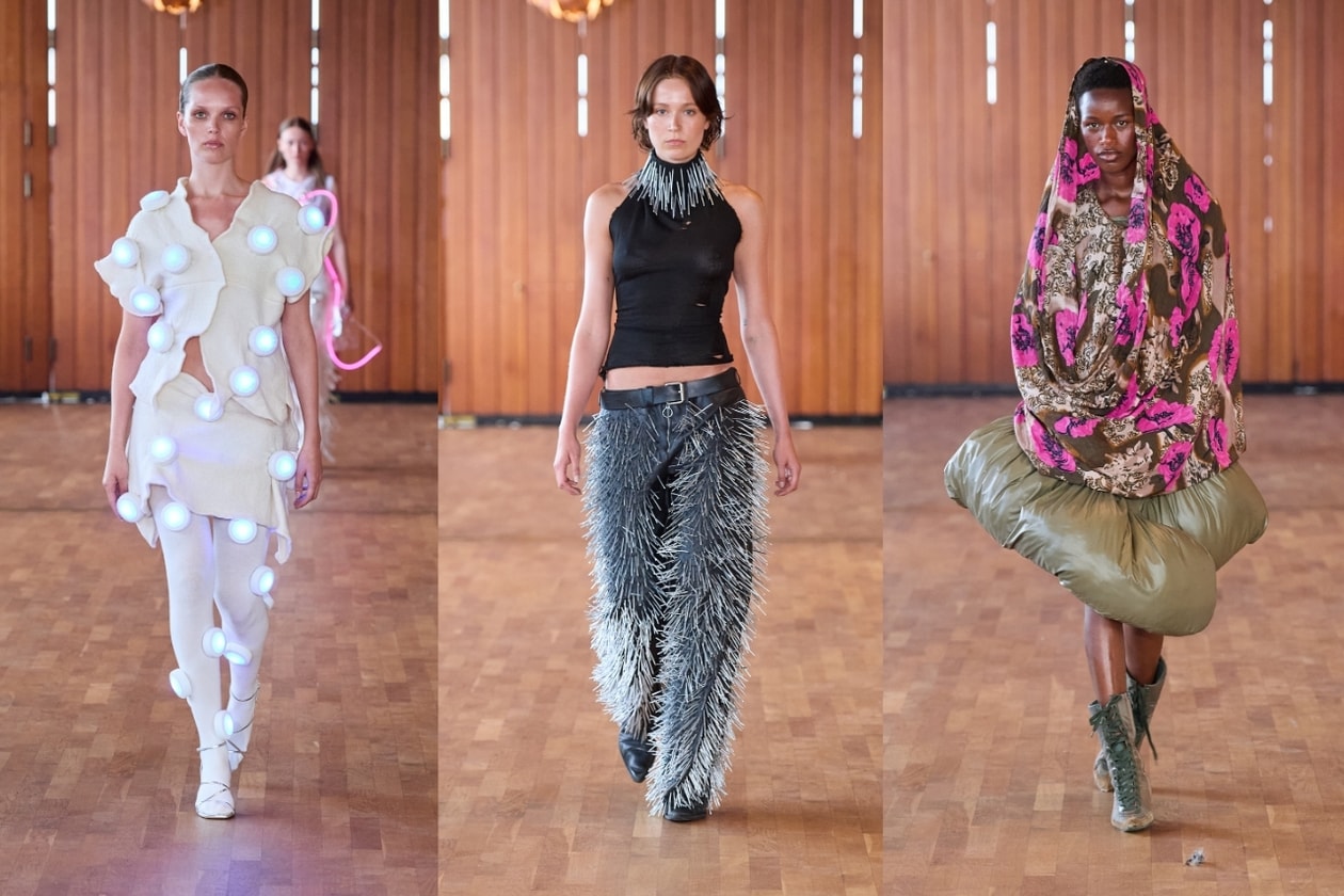 copenhagen, runway. denmark, models, sheer, lace dresses, turquoise, alana hadid, aquamarine