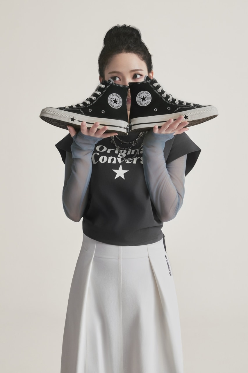 karina, aespa, converse, chuck 70 X, sneakers, shoes, footwear, campaigns, fashion, k-pop, Run Star Crush