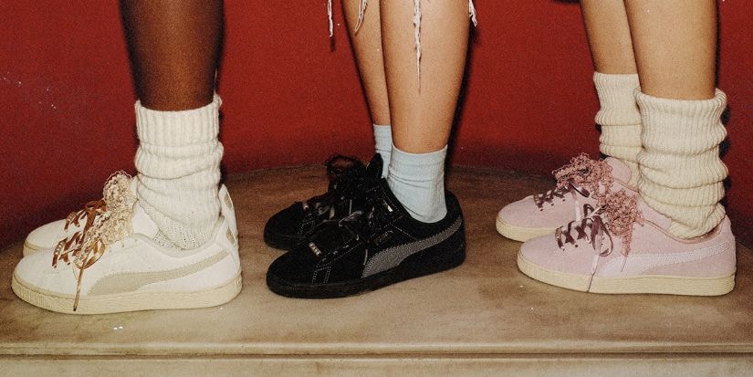 PUMA Lets Its Iconic Silhouette Bloom With A Feminine Update Introducing the Suede Bloom sneaker.
