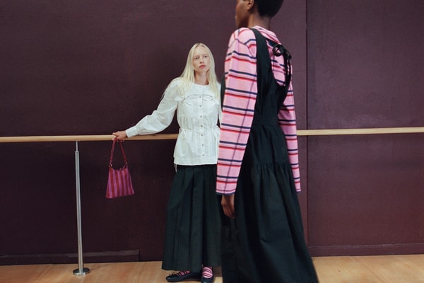 Damson Madder, collections, fashion, clothes, fall, autumn, puffer jackets, plaid, tote bags, hats, ruffles