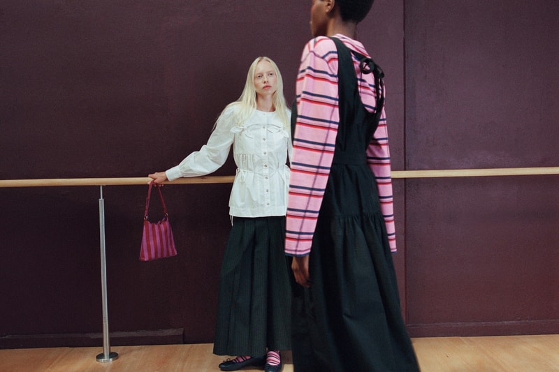 Damson Madder, collections, fashion, clothes, fall, autumn, puffer jackets, plaid, tote bags, hats, ruffles