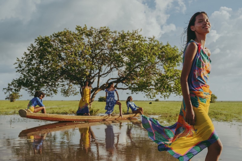 farm rio, rip curl, brazil, amazon rainforest, bikini, swimwear, model, surfing