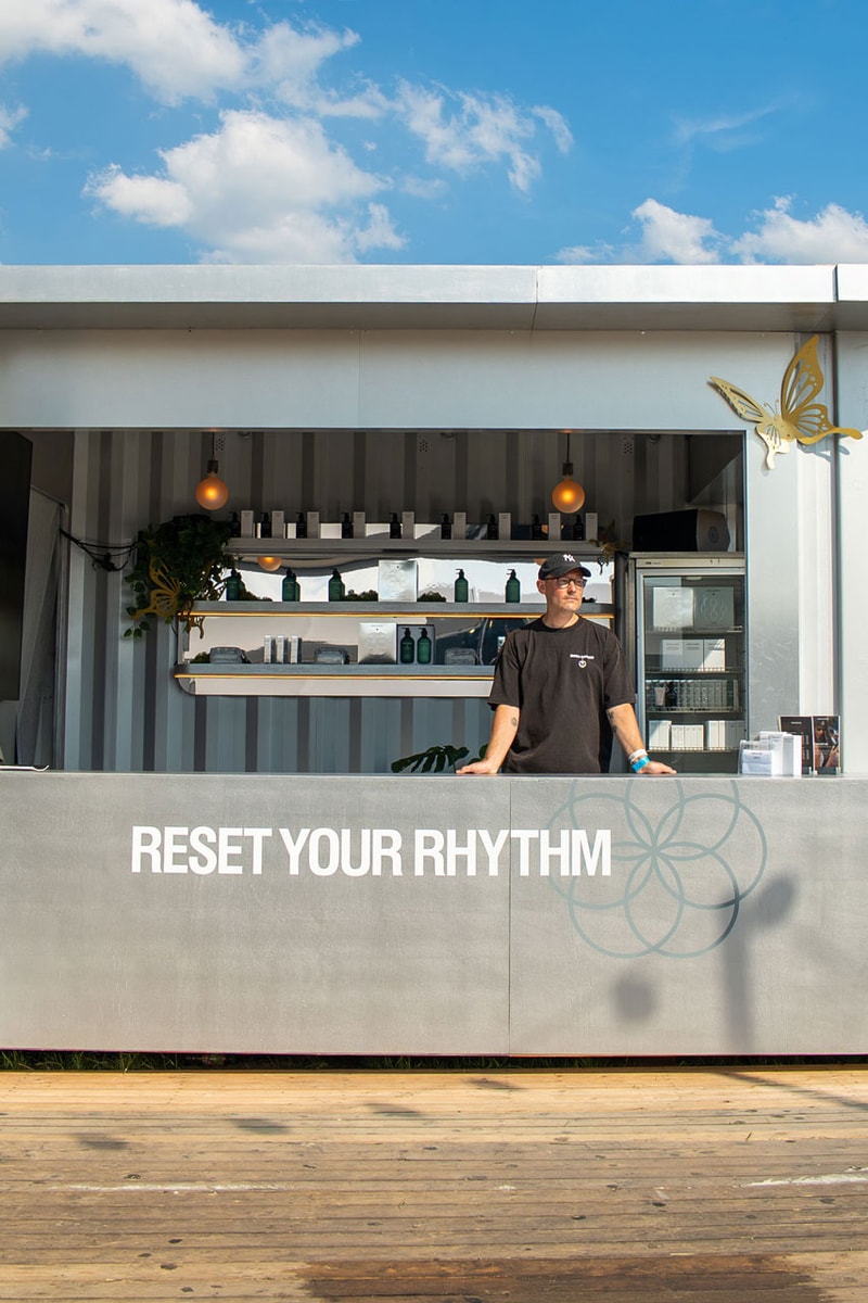 grown alchemist tomorrowland spa wellness festivals hair skin belgium activation reset your rhythm cooling mist products collection 
