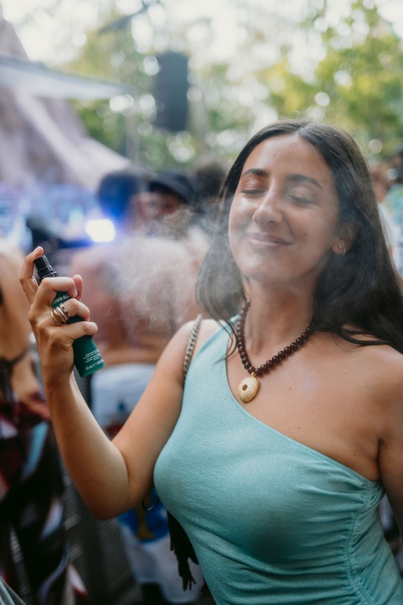 grown alchemist tomorrowland spa wellness festivals hair skin belgium activation reset your rhythm cooling mist products collection 