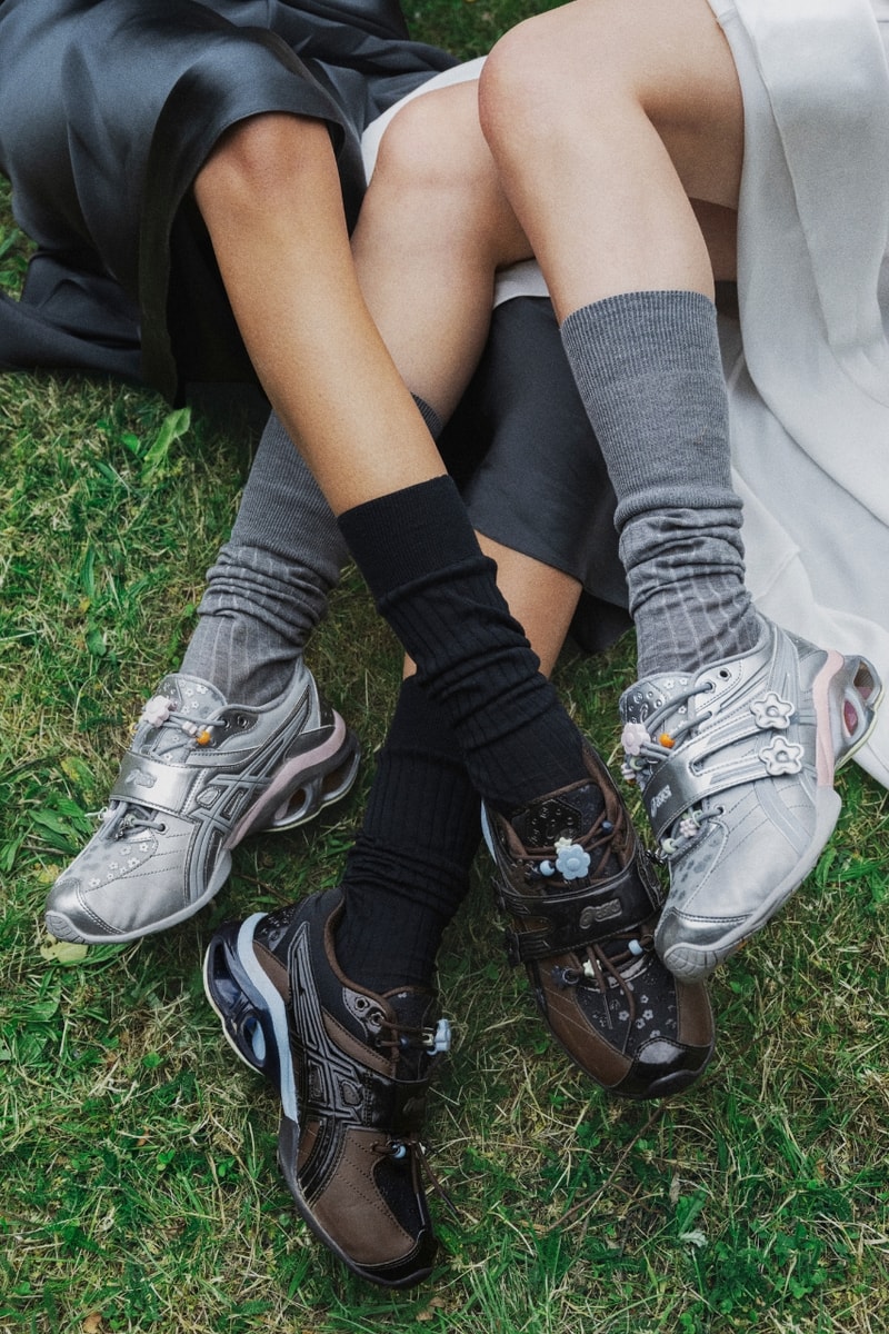 Cecilie Bahnsen, ASICS, sneakers, trainers, shoes, footwear, GEL-KINETIC, flowers, charms