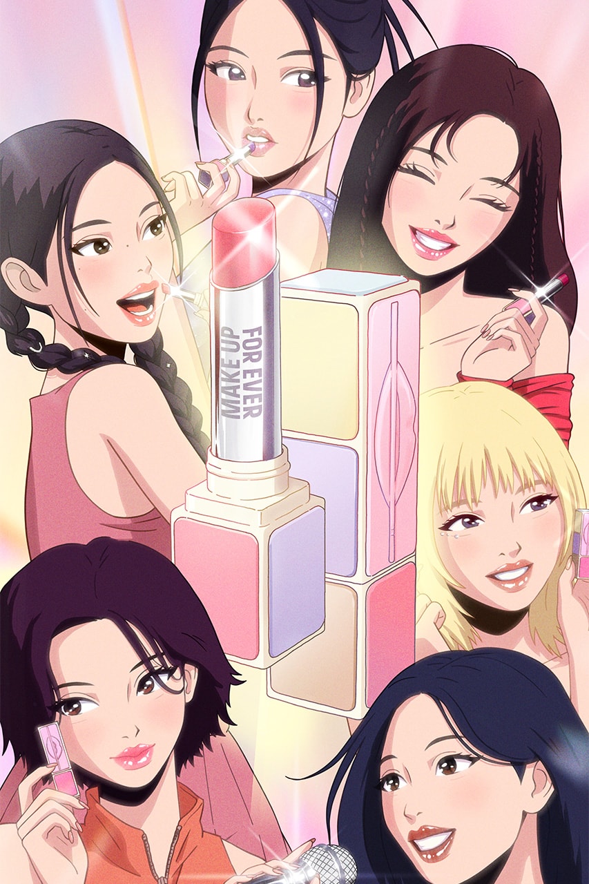 Make Up For Ever, NMIXX, Lily, Haewon, Sullyoon, Bae, Jiwoo, Kyujin, Artist Colorglow Lip Balm, Campaigns, Lip Balms, Makeup
