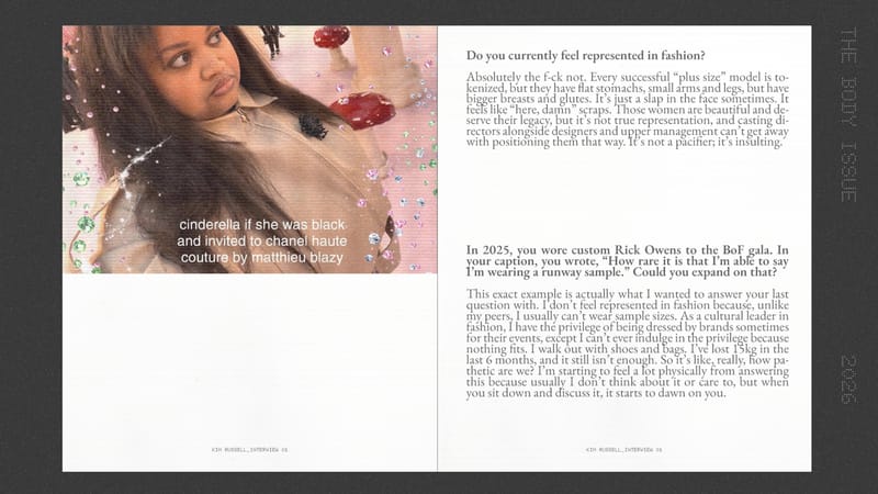 fashion expert, interview, trends, Kim Russell, plus size model, rick owens, bottega veneta