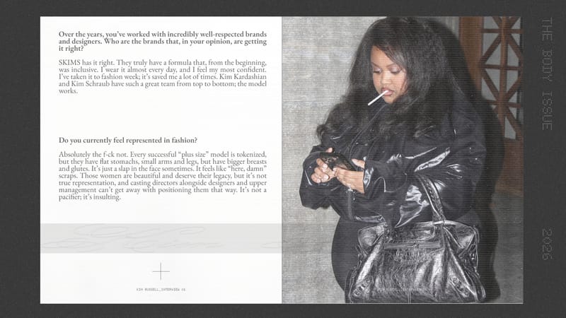 fashion expert, interview, trends, Kim Russell, plus size model, rick owens, bottega veneta