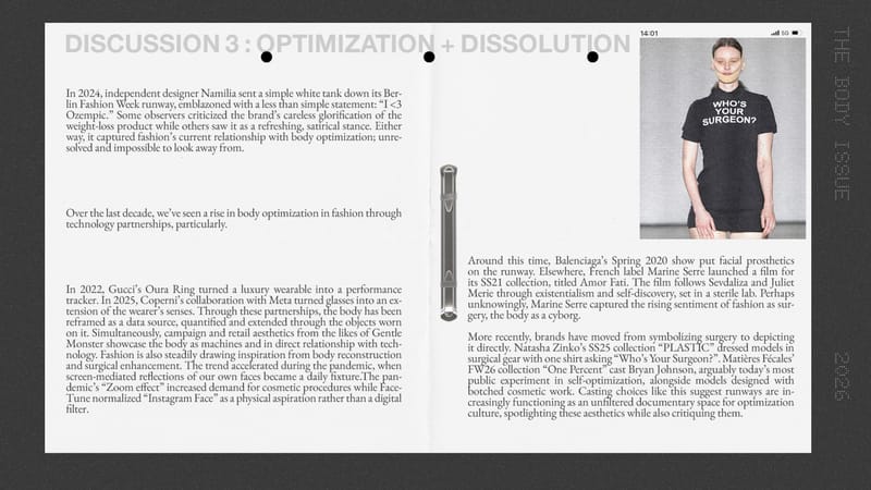fashion trend, body, model, trend, cosmetic surgery, gucci, coperni, technology, filters, marine serre, natasha zinko, balenciaga