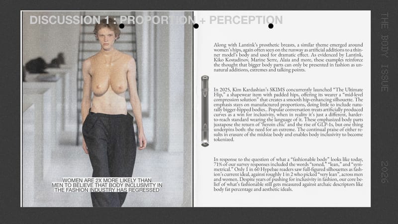 fashion trend, body, fashion history, womens bodies, trend, naked, model, topless, prosthetic, duran lantik, fashion week