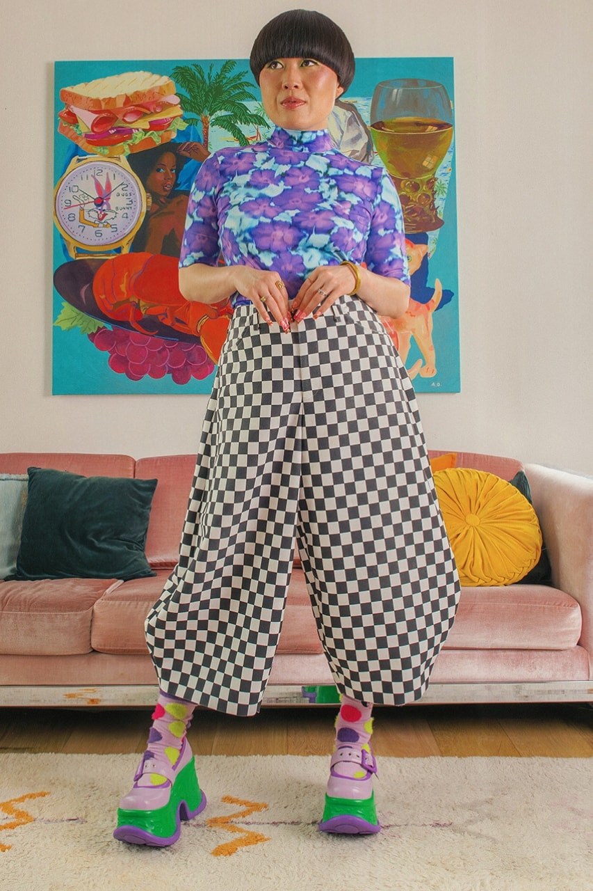 Fluevog, John Fluevog, Atsuko Okatsuka, Footwear, heels, Comedians, Whimsical Footwear, Whimsy, Fashion, Collaborations, Platform Shoes, Campaigns