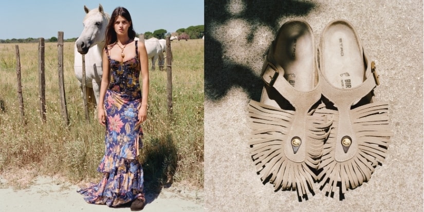 ETRO and BIRKENSTOCK's Debut Collab Is for the Boho Girls Bringing bohemian chic to the brand's iconic footwear.