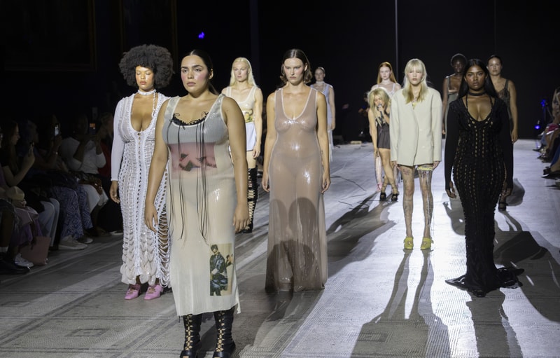 models, sinead o dwyer, sheer sequin dress, gallery, runway show