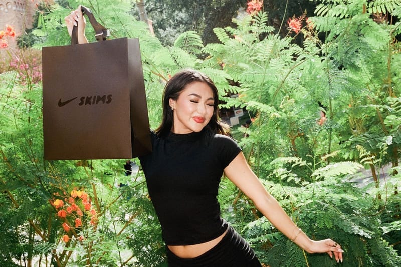 Cailey Chavez Takes the NikeSKIMS Rift Mesh for a Day Out on Campus