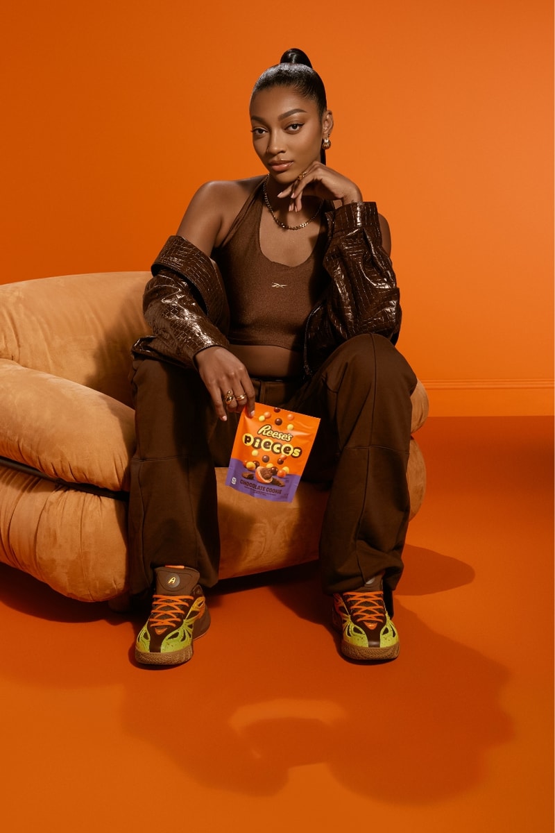 Angel Reese, Reebok, Angel Reese 1, REESE'S Pieces, REESE'S, Collaborations, Chocolate, sneakers, Footwear, Basketball, Basketball Shoes, Footwear News