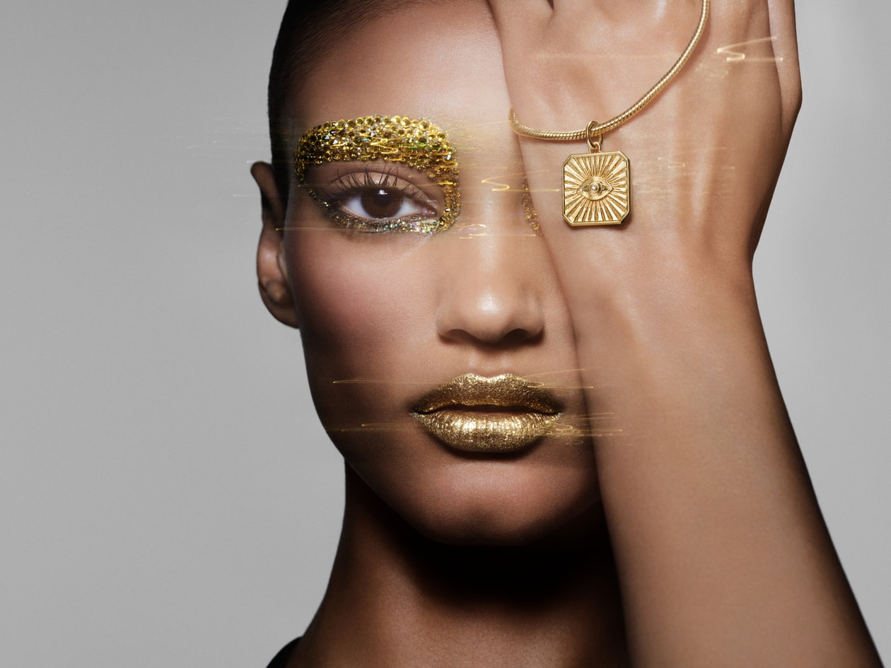 pat mcgrath, pandora, jewelry, charms, lipstick case, gold, trinkets, collaboration