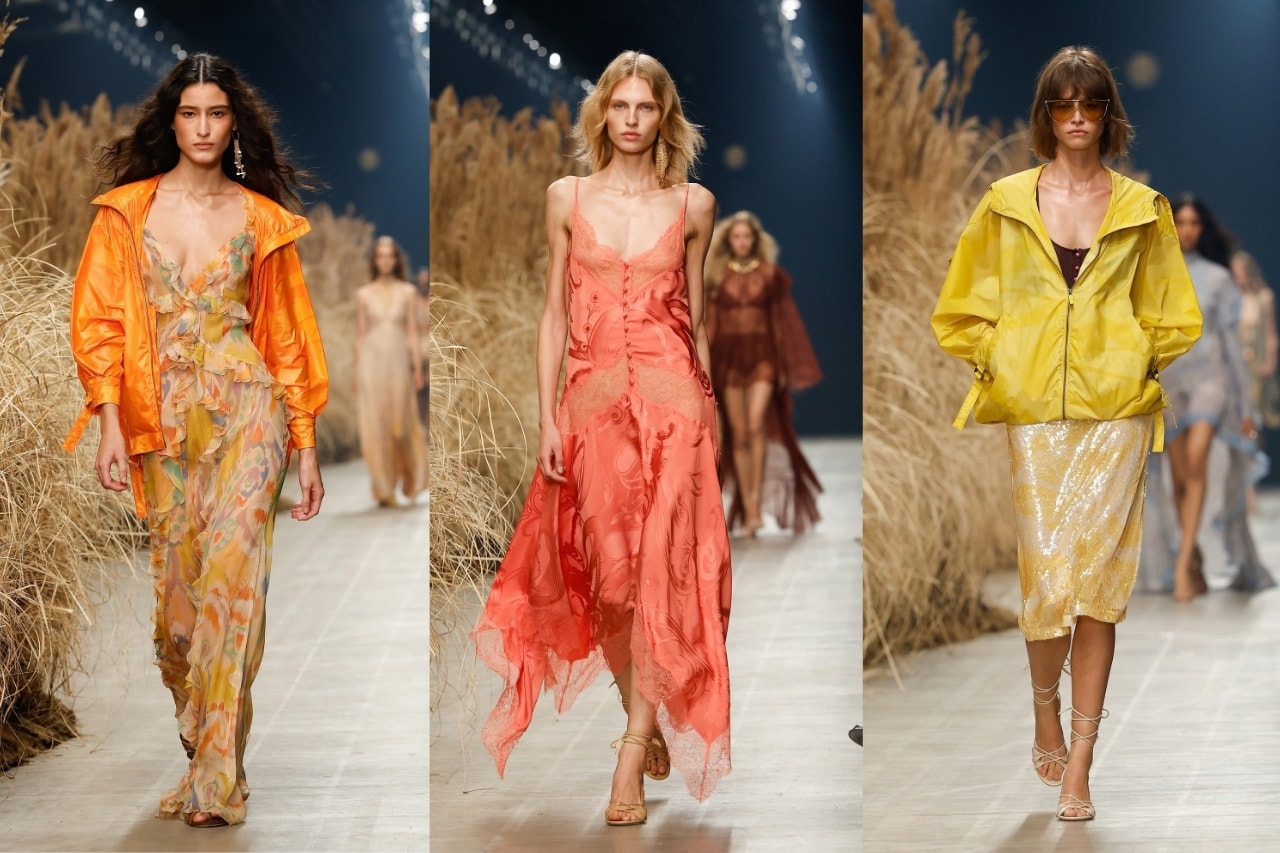 ETRO, ss27, runway, catwalk, models, dresses, slips, clothes, fashion, milan