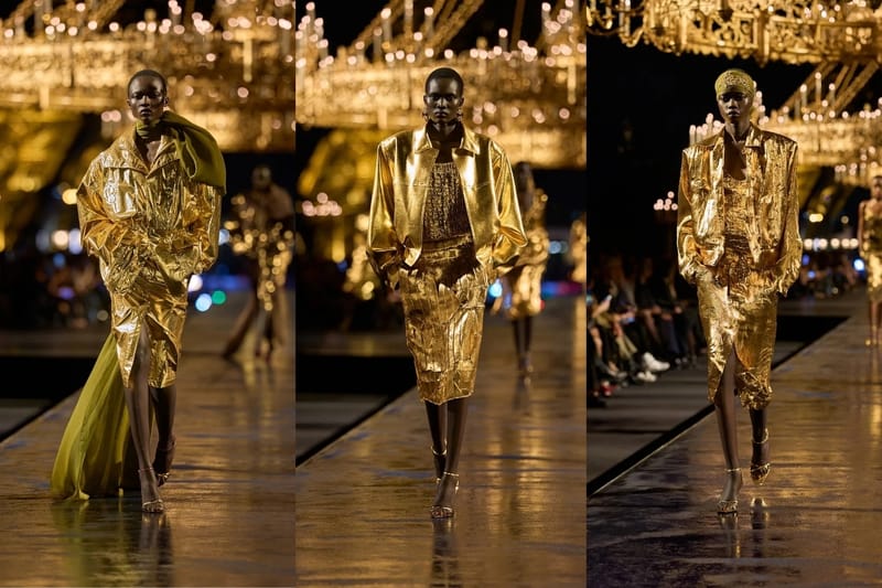 After 10 Years at the Helm, Anthony Vaccarello Bathes Saint Laurent in a Sea of Gold