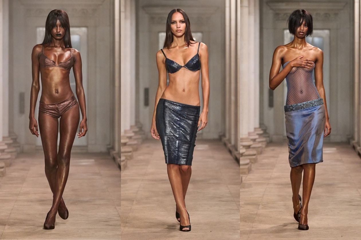 butt crack, low rise pants, hip cut outs, fashion week, models, runway,