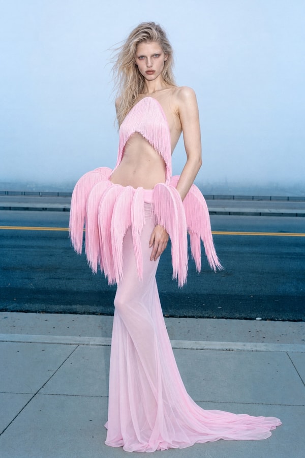 David Koma, ss27, fashion, campaigns, model, clothes, ice ring, skating, dresses