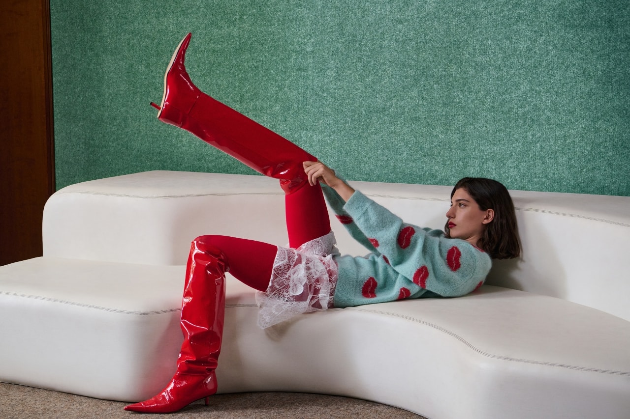 Fiorucci, campaigns, fashion, models, clothes, cupid, angels, bags, lips, accessories