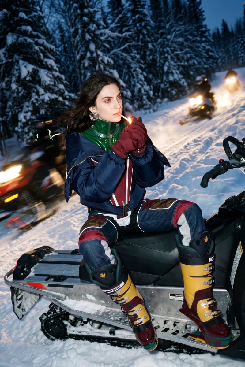 Dsquared2 , skiing, snow, slopes, ski boots, clothes, campaigns, models, fashion, winter