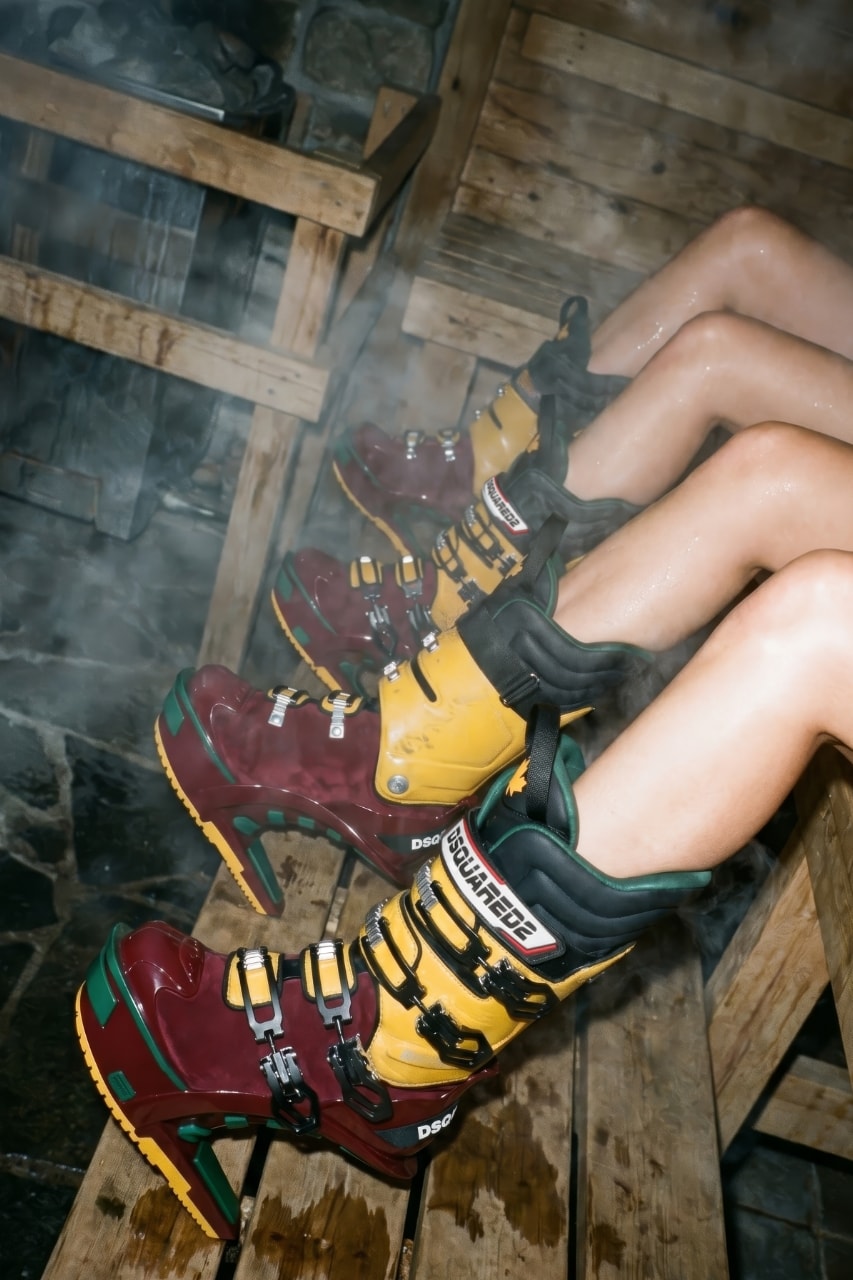 Dsquared2 , skiing, snow, slopes, ski boots, clothes, campaigns, models, fashion, winter