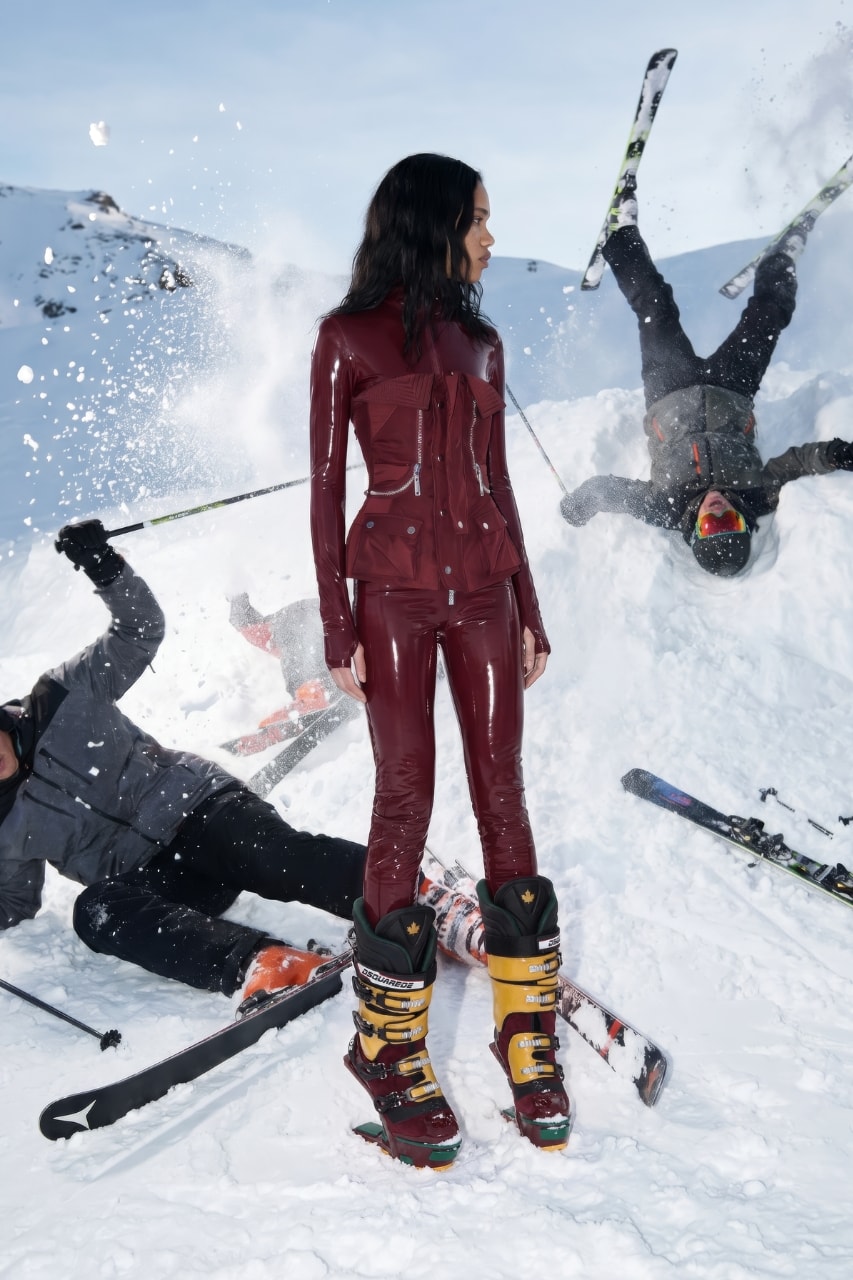 Dsquared2 , skiing, snow, slopes, ski boots, clothes, campaigns, models, fashion, winter