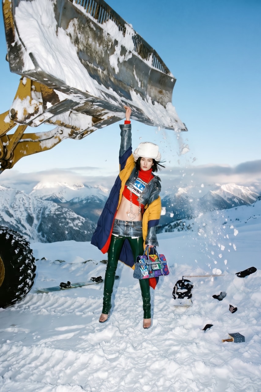 Dsquared2 , skiing, snow, slopes, ski boots, clothes, campaigns, models, fashion, winter