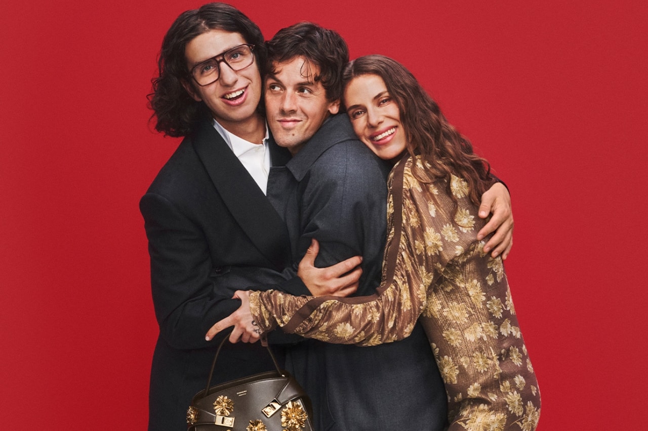 Ferragamo, holiday, christmas, kris jenner, paloma elsesser, model, campaign, fashion
