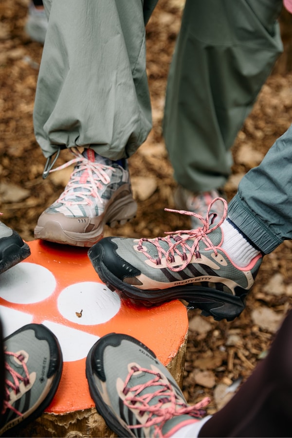 Merrell, Sweaty Betty, Sneakers, Hiking, Gorpcore, Hiking boots, hiking shoes, collaborations, activewear, outdoor shoes, trail running