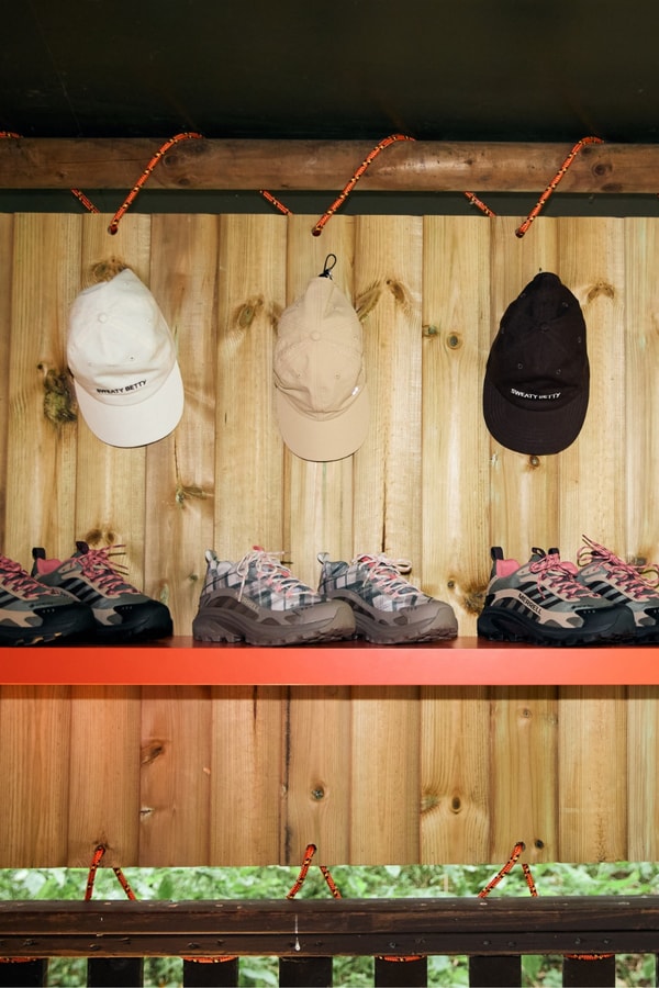 Merrell, Sweaty Betty, Sneakers, Hiking, Gorpcore, Hiking boots, hiking shoes, collaborations, activewear, outdoor shoes, trail running